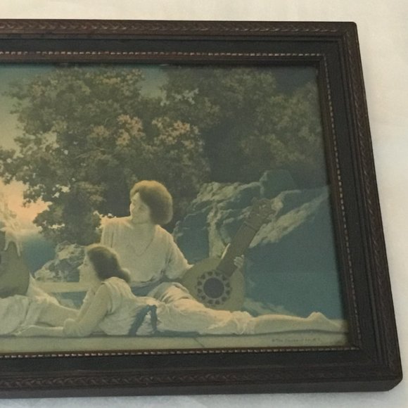 Antique & lovely Maxfield Parrish framed print - The Lute Players - Picture 6 of 10